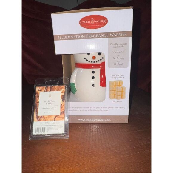 NWT never opened snowman tart warmer with tarts - Picture 1 of 6